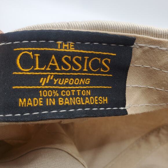 Metro M Logo Hat Beige Adjustable Strapback Cap Ecowash Yupoong New w/ Stickers - Picture 6 of 9